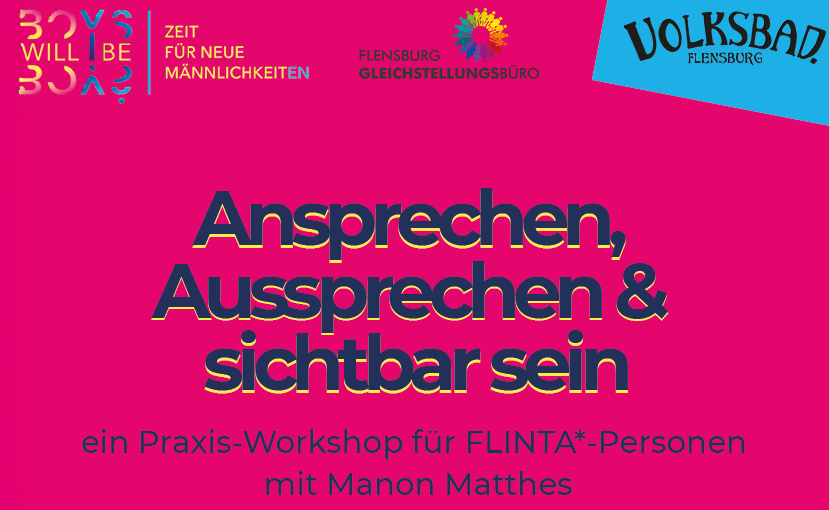 FLINTA* Workshop: Ansprechen, Aussprechen & sichtbar sein mit Manon Matthes